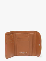 Portemonnee Sierra Leder Lancaster Beige sierra pm 3-vue-porte